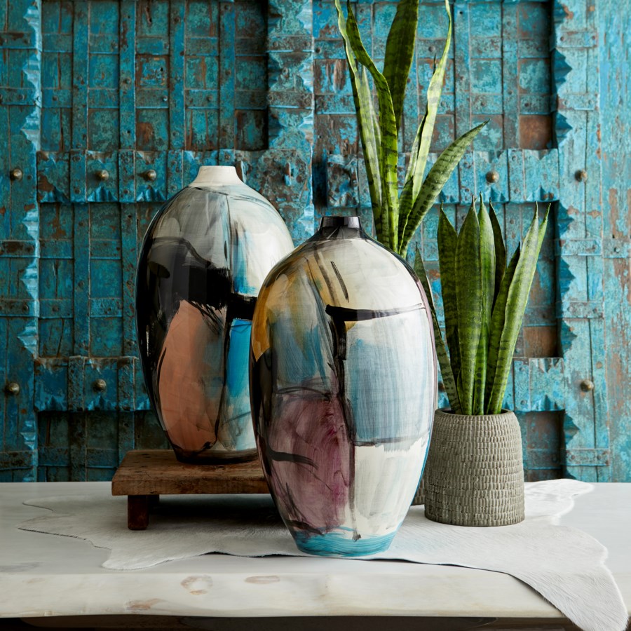 Hand-Painted Multicolored Ceramic Vase#1 - The Nifty Decor