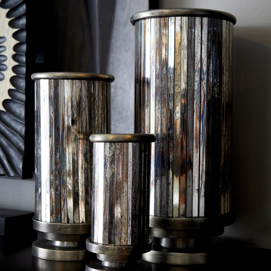 Nickel Finish cylindrical Vase - The Nifty Decor