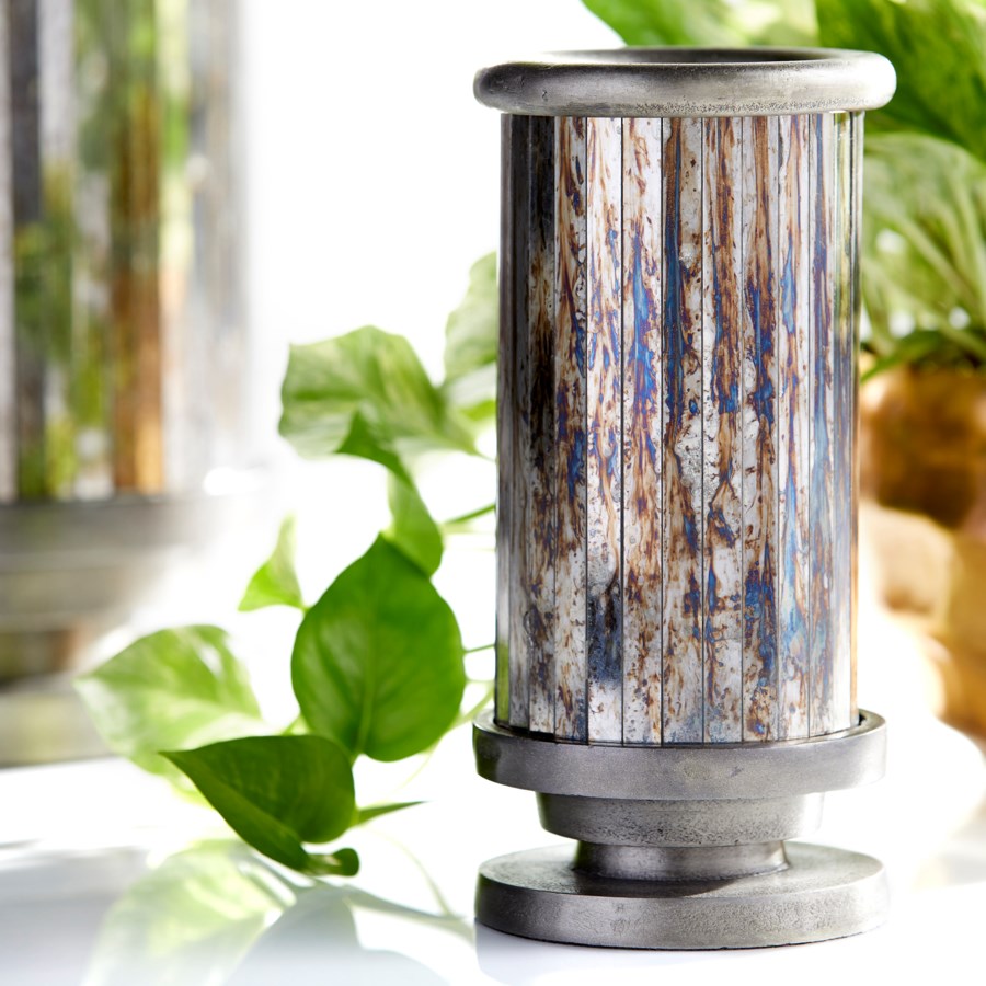 Nickel Finish cylindrical Vase - The Nifty Decor