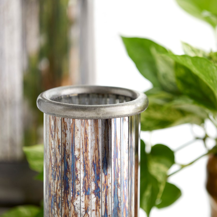 Nickel Finish cylindrical Vase - The Nifty Decor