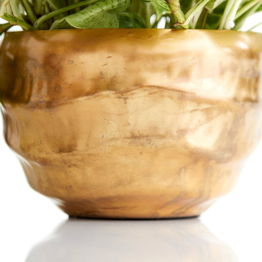 Gold finish pot Vase - The Nifty Decor