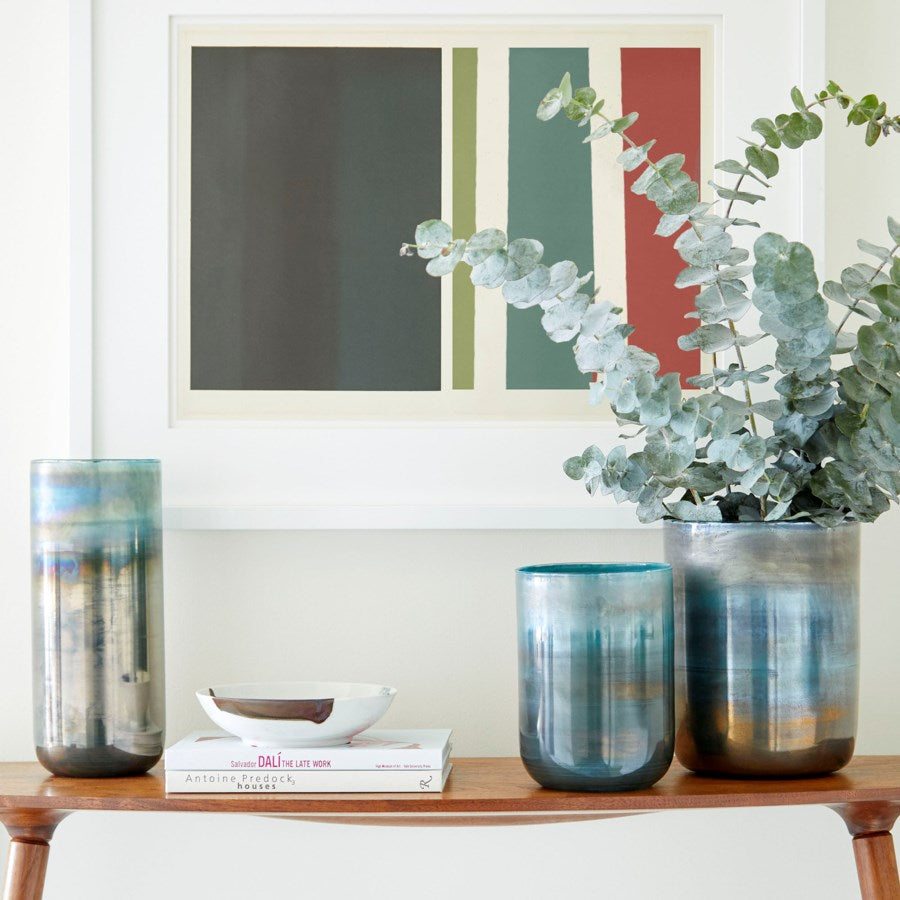 Blue Glass Vase - The Nifty Decor