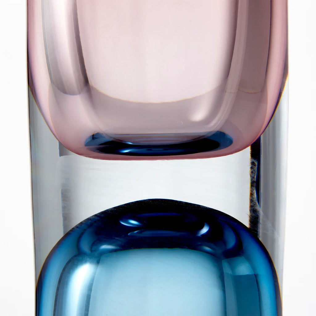 Purple and Blue Glass Vase - Bombay Mercantile