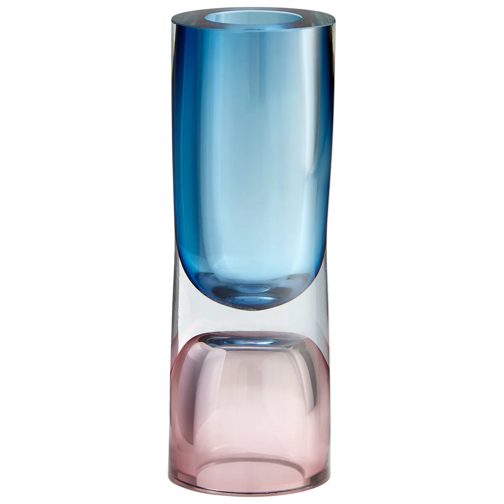 Purple and Blue Glass Vase - Bombay Mercantile