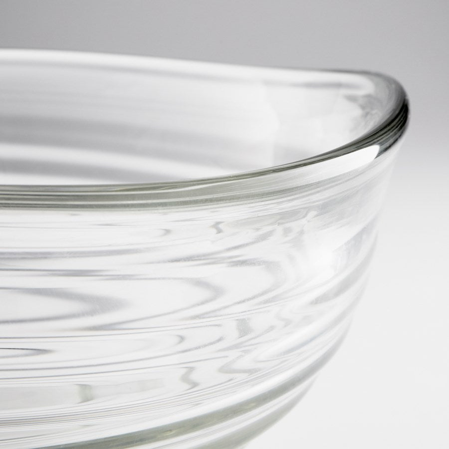 Clear Glass wavy bowl - The Nifty Decor