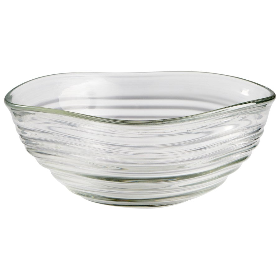 Clear Glass wavy bowl - The Nifty Decor