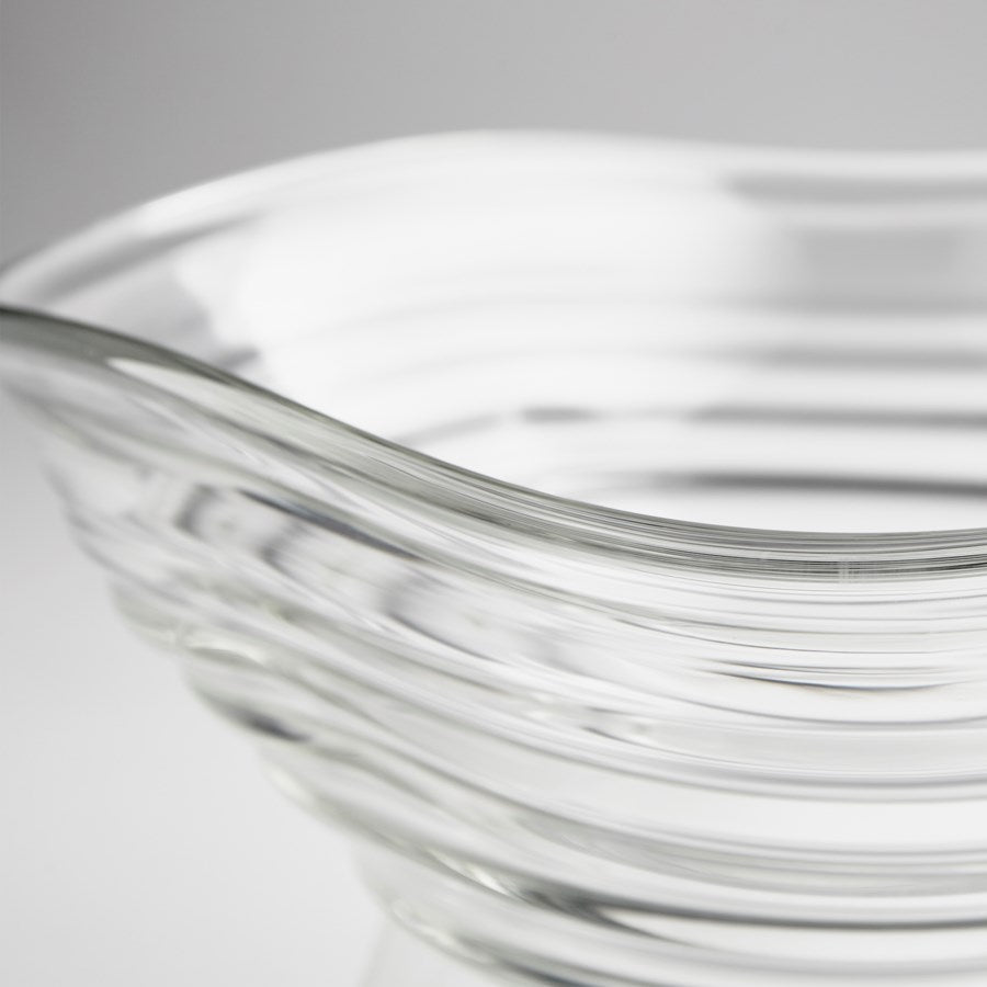 Clear Glass wavy bowl - The Nifty Decor
