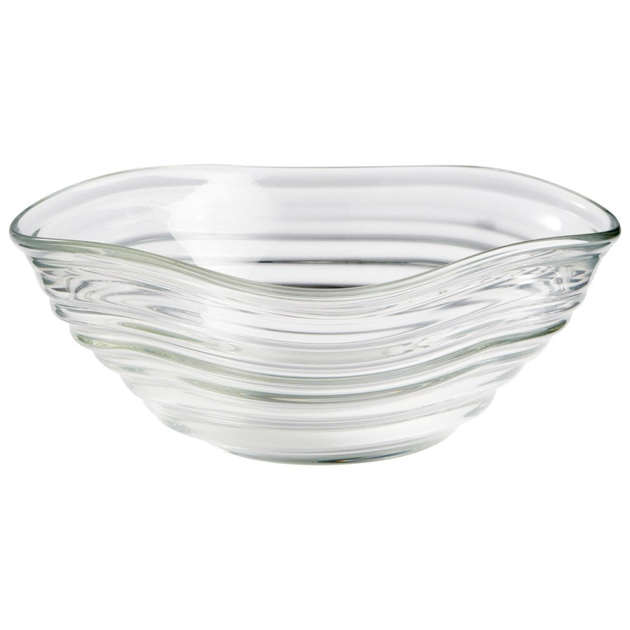 Clear Glass wavy bowl - The Nifty Decor