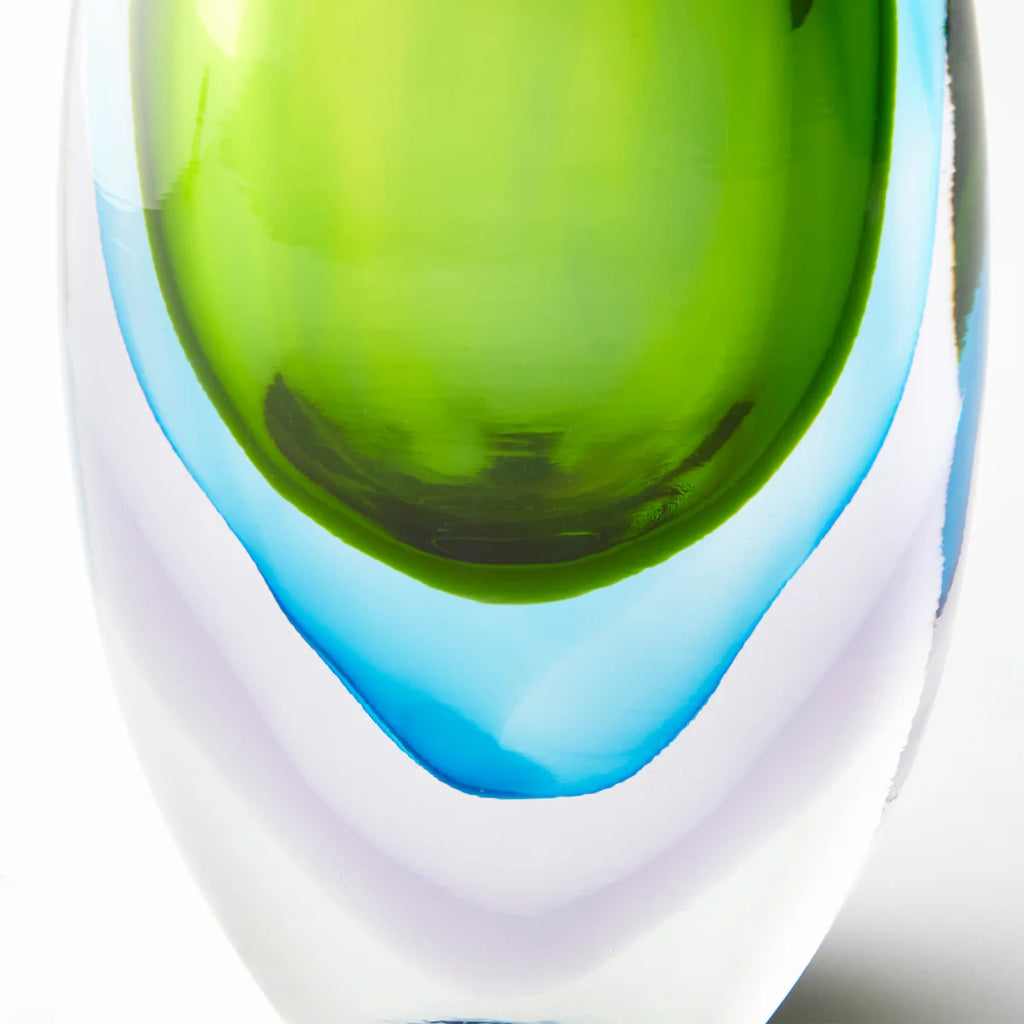 Blue and Green Vase - Bombay Mercantile