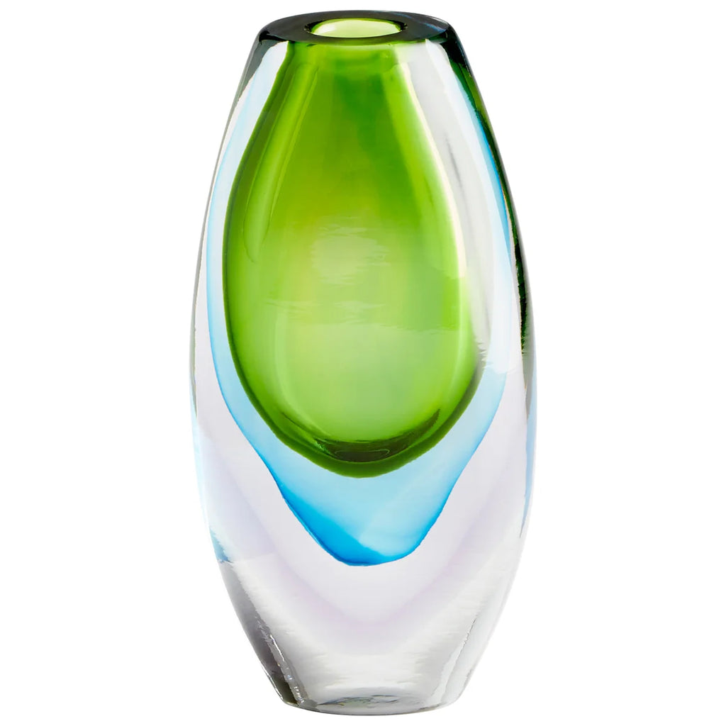Blue and Green Vase - Bombay Mercantile