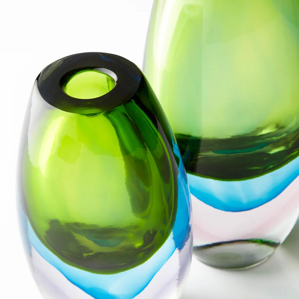 Blue and Green Vase - Bombay Mercantile