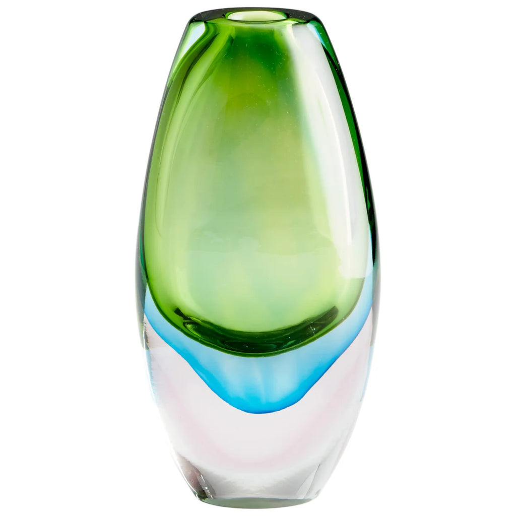Blue and Green Vase - Bombay Mercantile