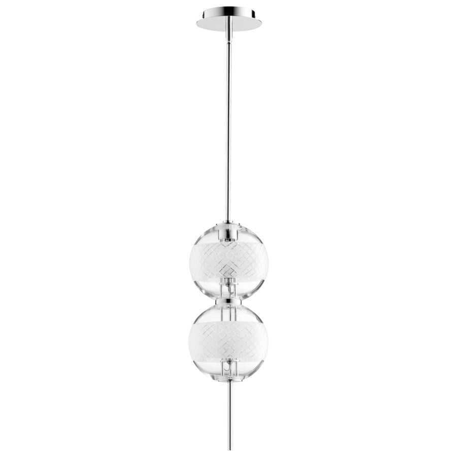 Nickel finish double globe - The Nifty Decor