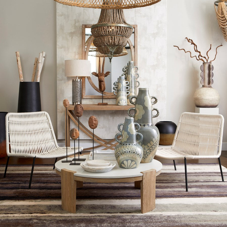 Iron and wood Ibex sculpture - The Nifty Decor