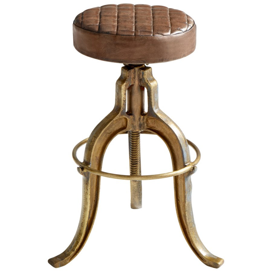 Iron and leather bar stool - The Nifty Decor