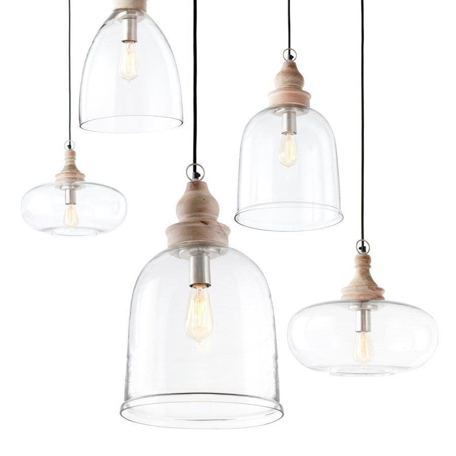 Clear glass pendant - The Nifty Decor