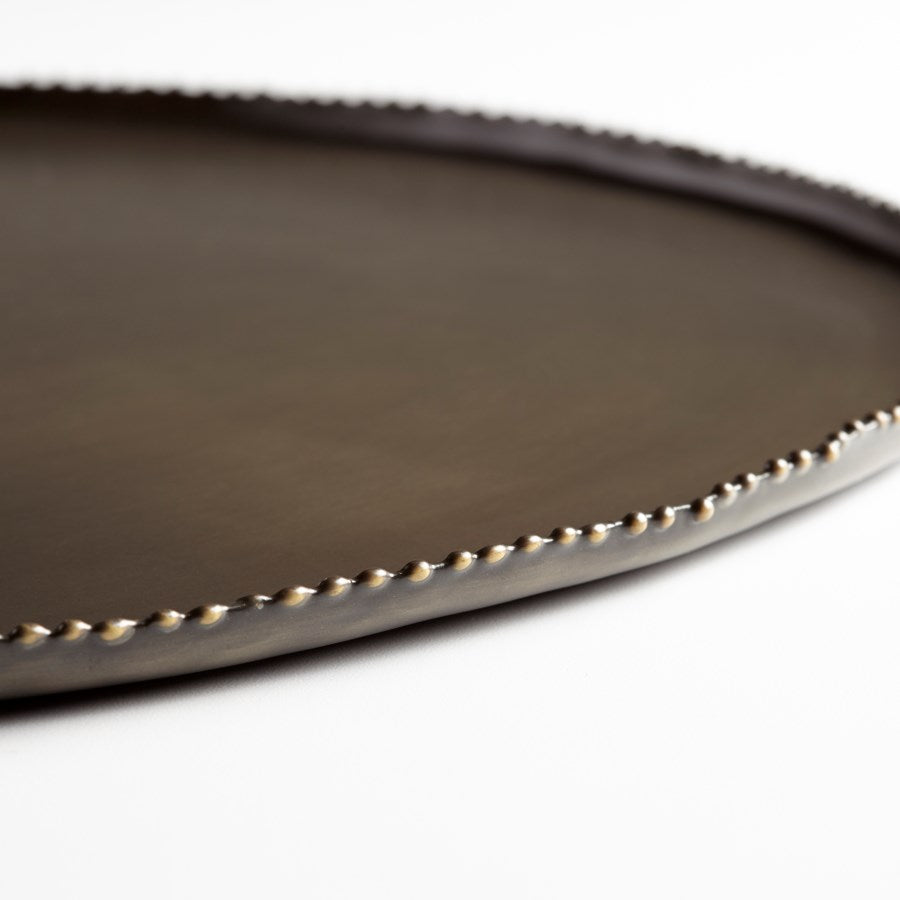 Antique Black round iron tray - The Nifty Decor