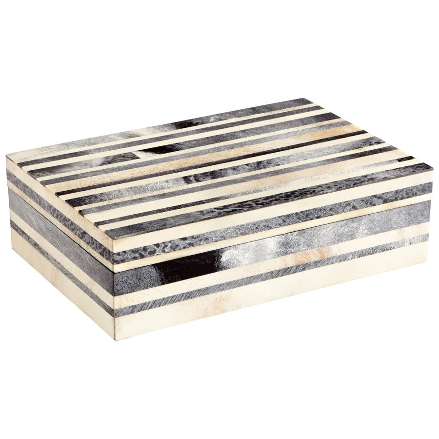 Natural finish Striped container - The Nifty Decor