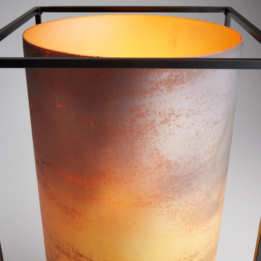 Glass Candleholder with Iron Holder - The Nifty Decor