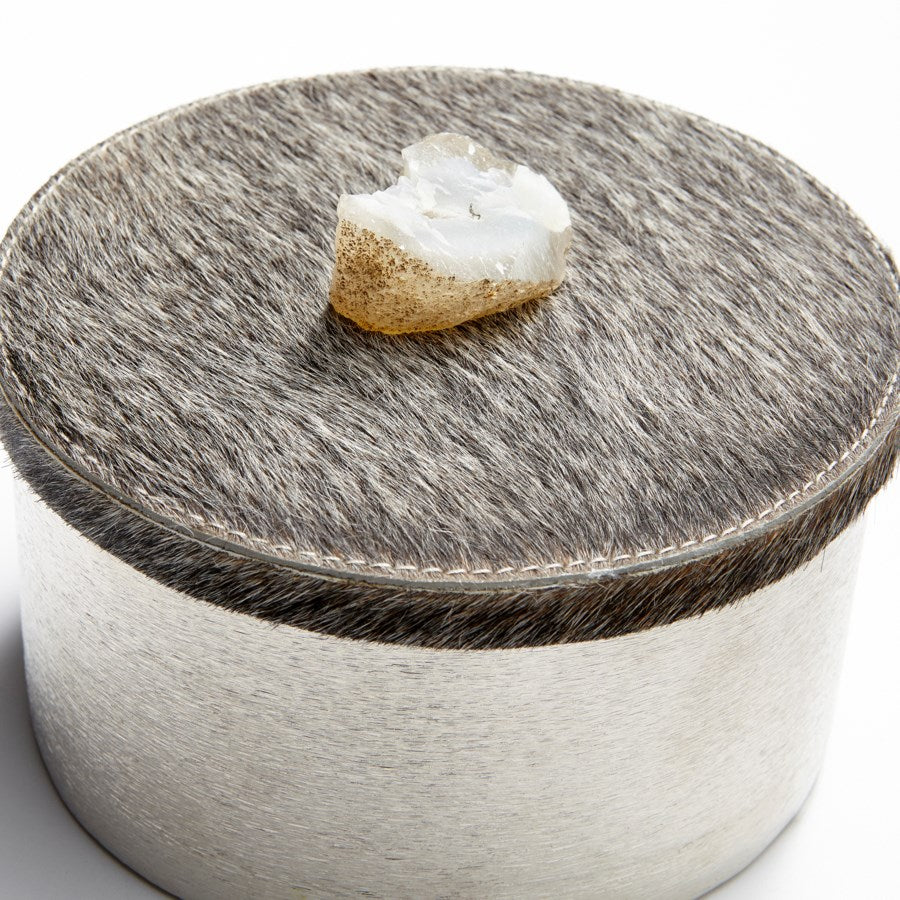 Aluminum and Leather Container - The Nifty Decor