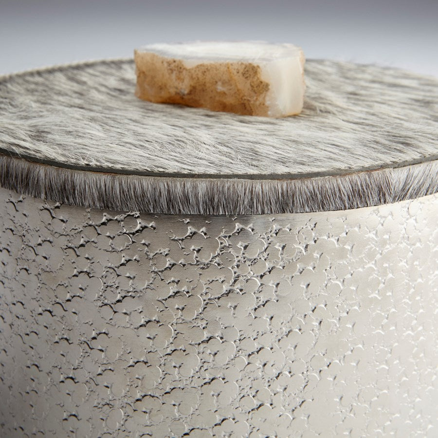 Aluminum and Leather Container - The Nifty Decor