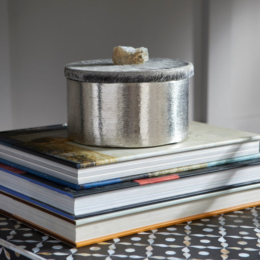 Aluminum and Leather Container - The Nifty Decor