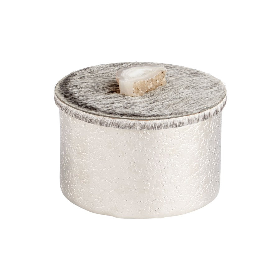 Aluminum and Leather Container - The Nifty Decor
