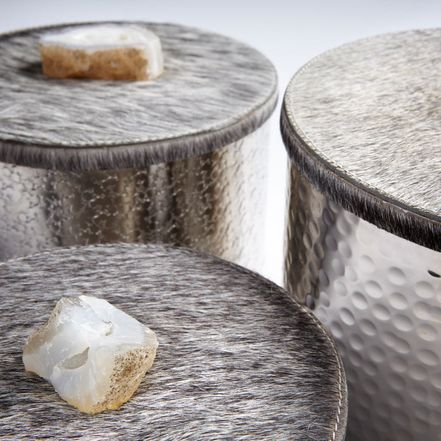 Aluminum and Leather Container - The Nifty Decor
