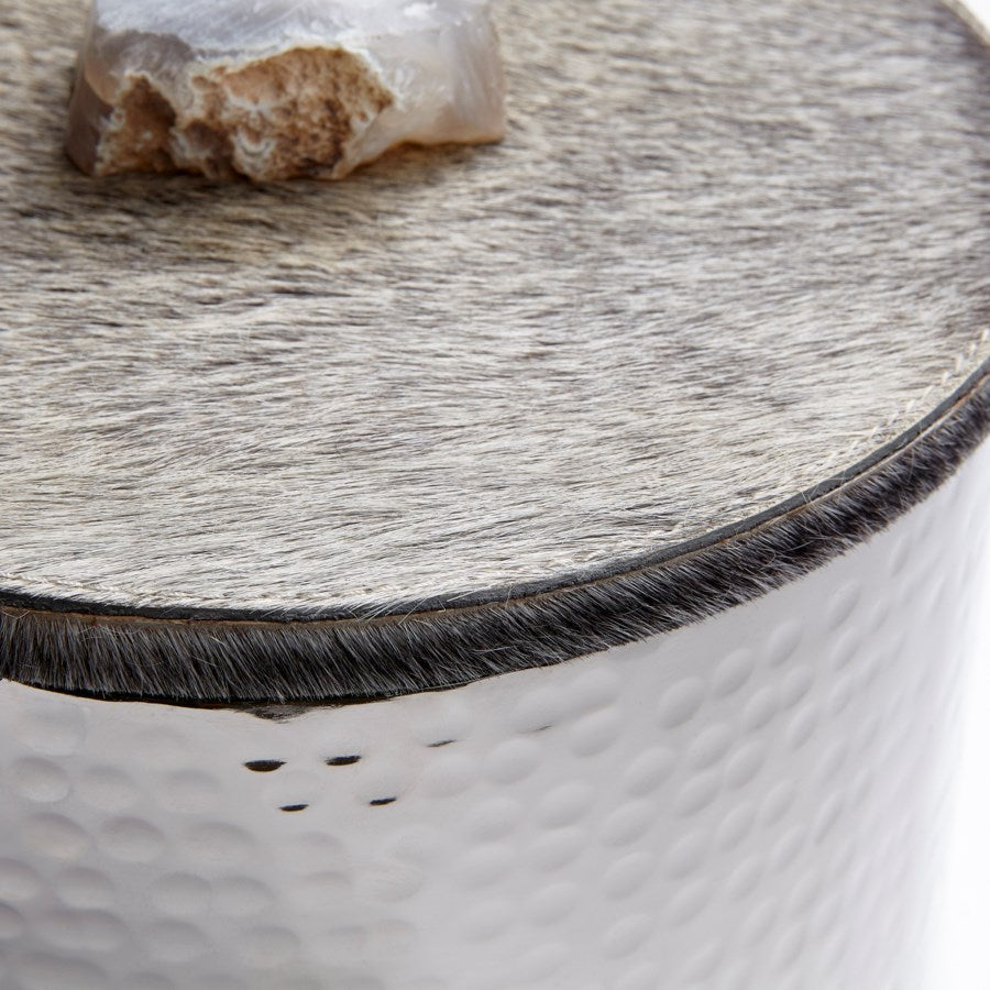 Aluminum and Leather Container - The Nifty Decor