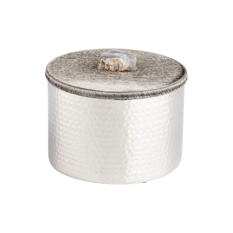 Aluminum and Leather Container - The Nifty Decor