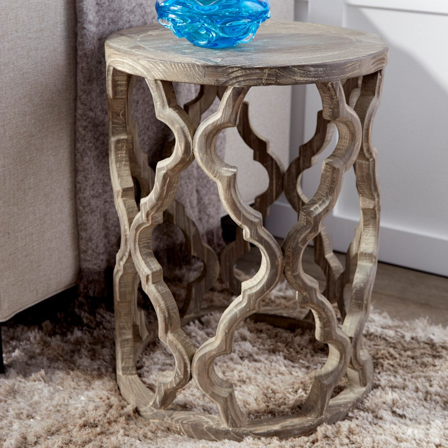 Pine wood side table - The Nifty Decor