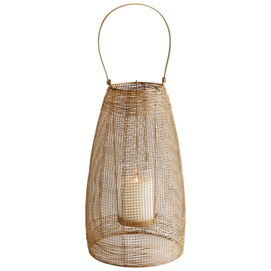 Fine gold wire mesh Candleholder - The Nifty Decor