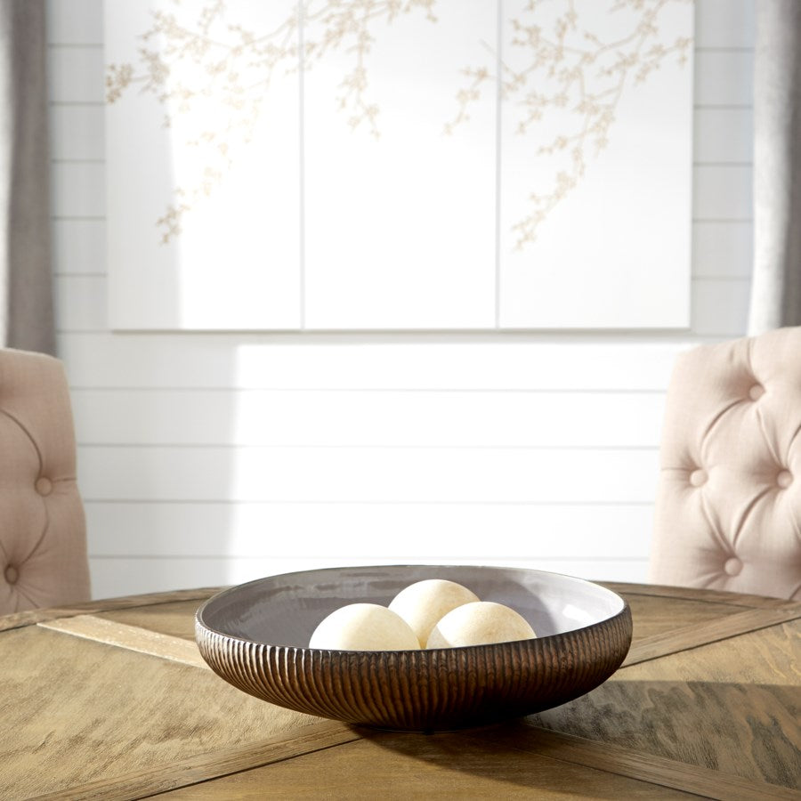 Corrugated exterior ceramic Bowl - The Nifty Decor