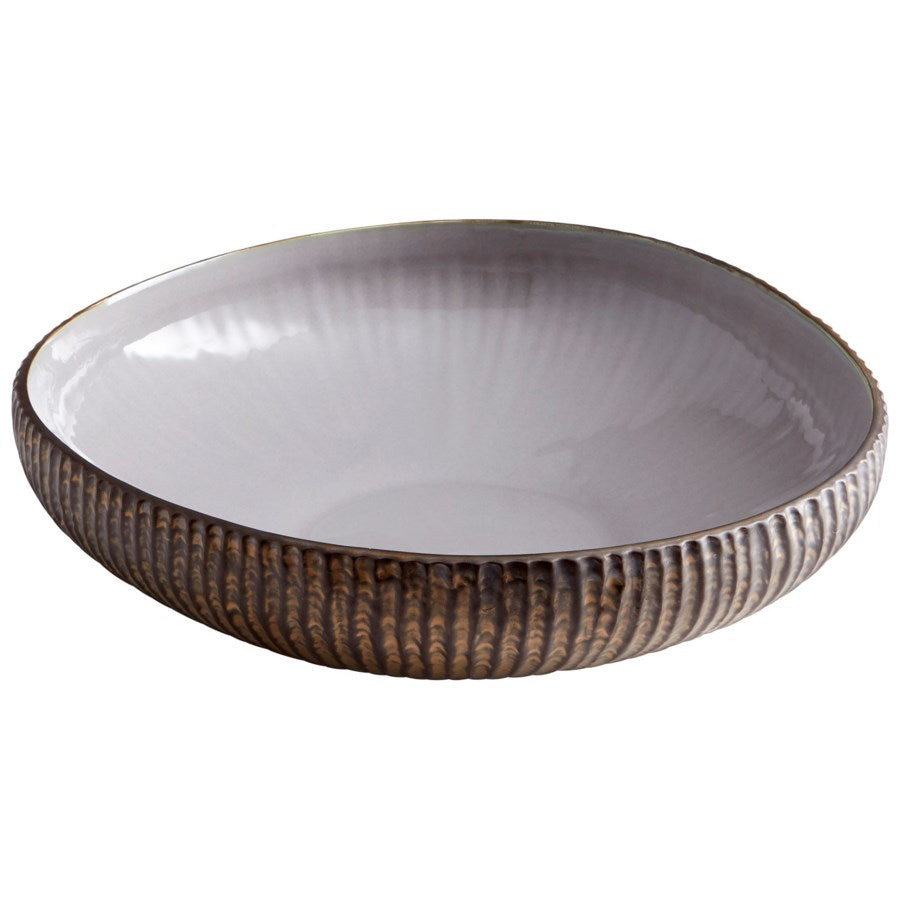 Corrugated exterior ceramic Bowl - The Nifty Decor
