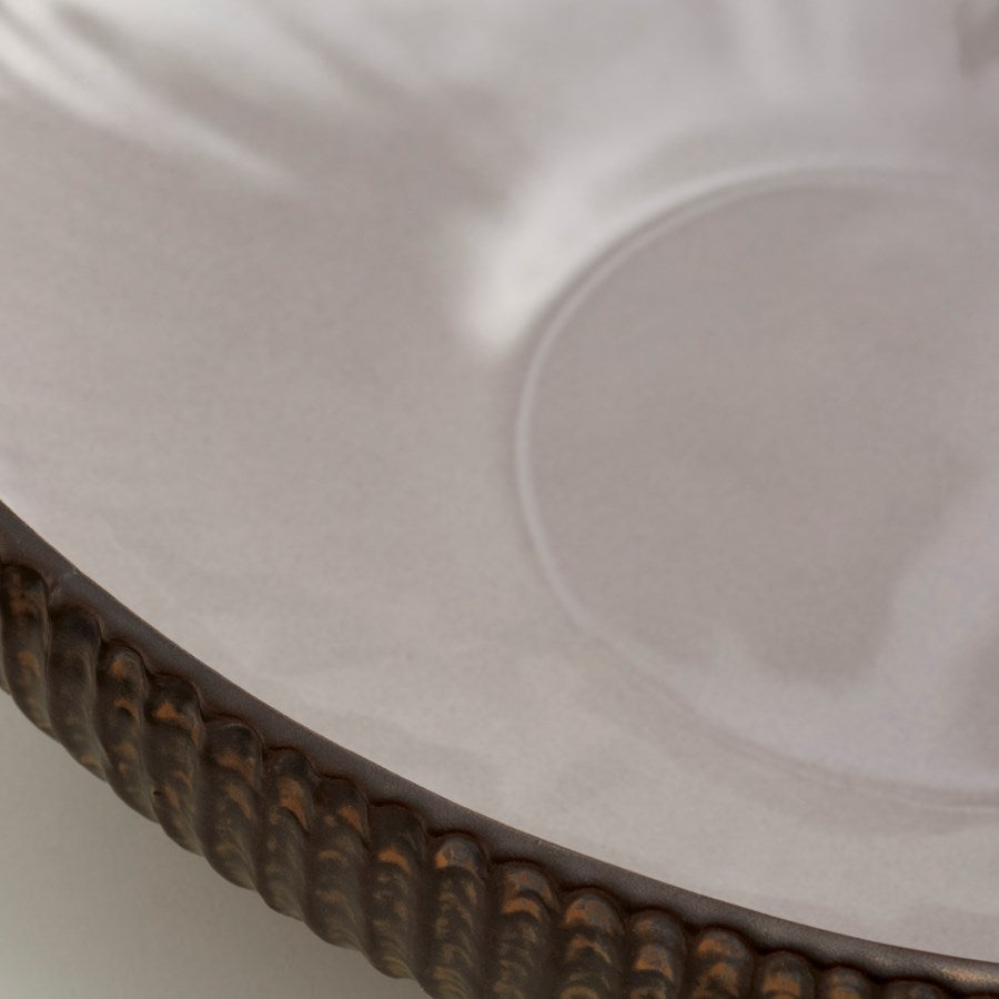 Corrugated exterior ceramic Bowl - The Nifty Decor