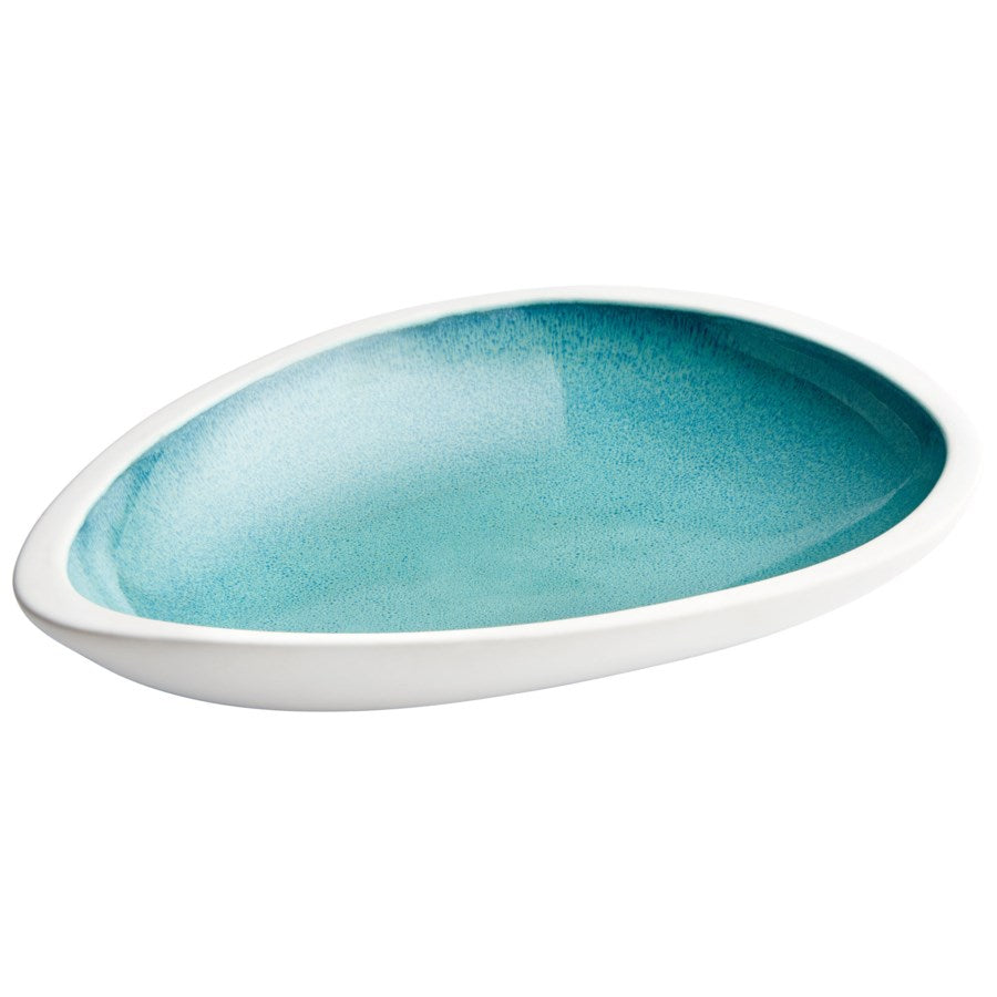 White and Green oval ceramic trays - The Nifty Decor