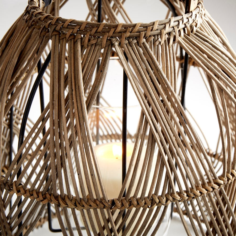 Rattan cage shape candleholder - The Nifty Decor