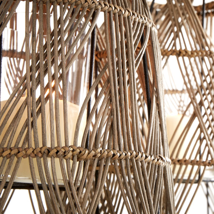 Rattan cage shape candleholder - The Nifty Decor