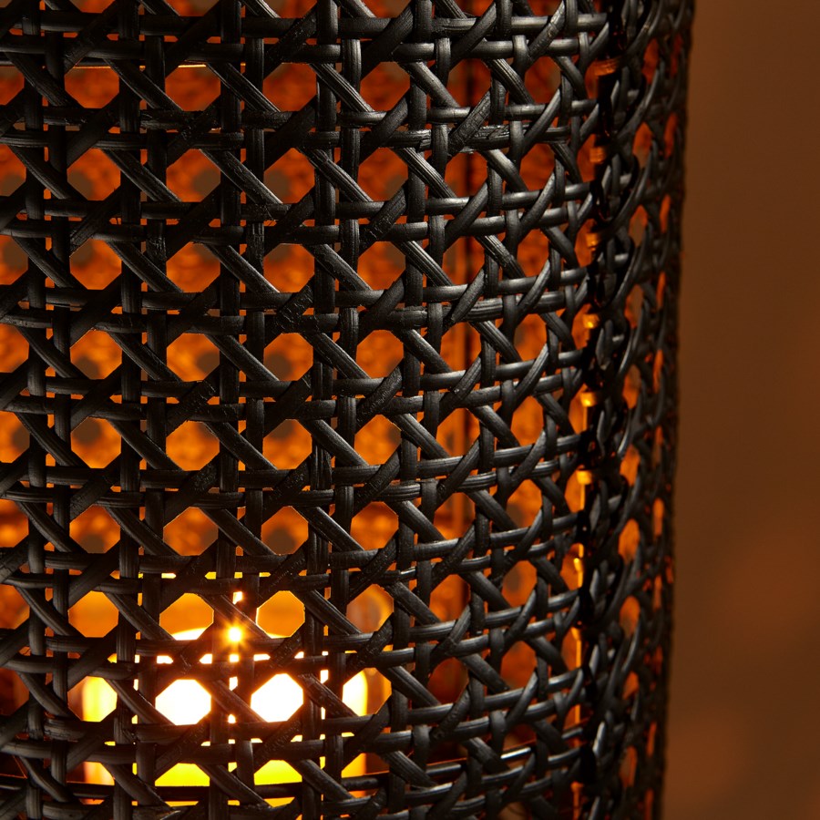 Rattan Glass Candleholder - The Nifty Decor