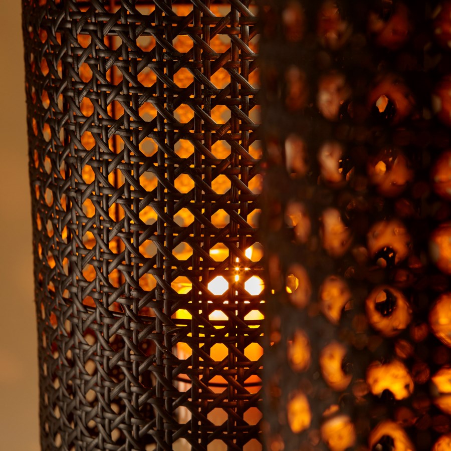 Rattan Glass Candleholder - The Nifty Decor