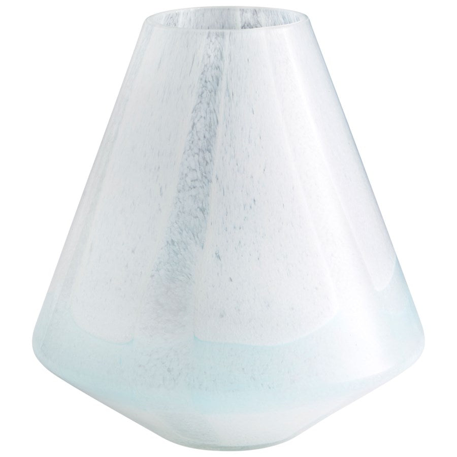 Sky Blue and White Glass Vase - The Nifty Decor