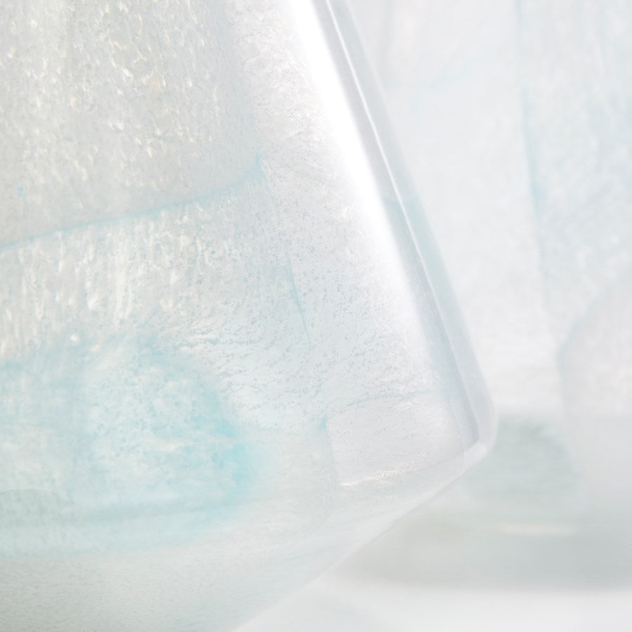 Sky Blue and White Glass Vase - The Nifty Decor
