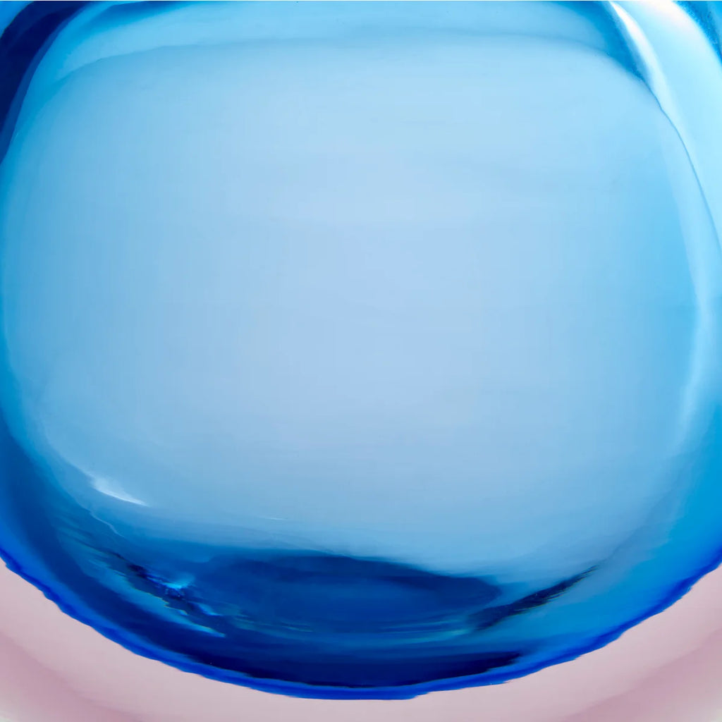 Blue Pink and White Vase - Bombay Mercantile
