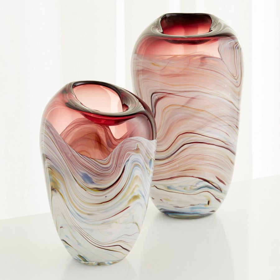 Purple and white swirl design Vase - The Nifty Decor
