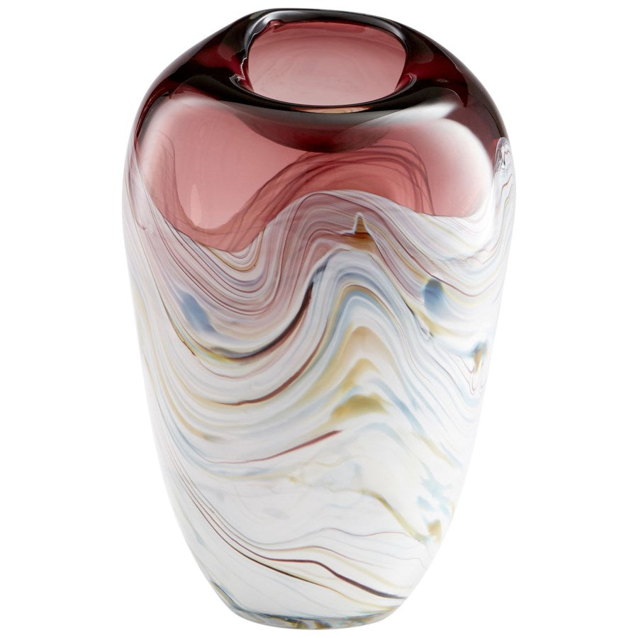 Purple and white swirl design Vase - The Nifty Decor