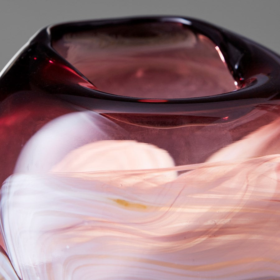 Purple and white swirl design Vase - The Nifty Decor