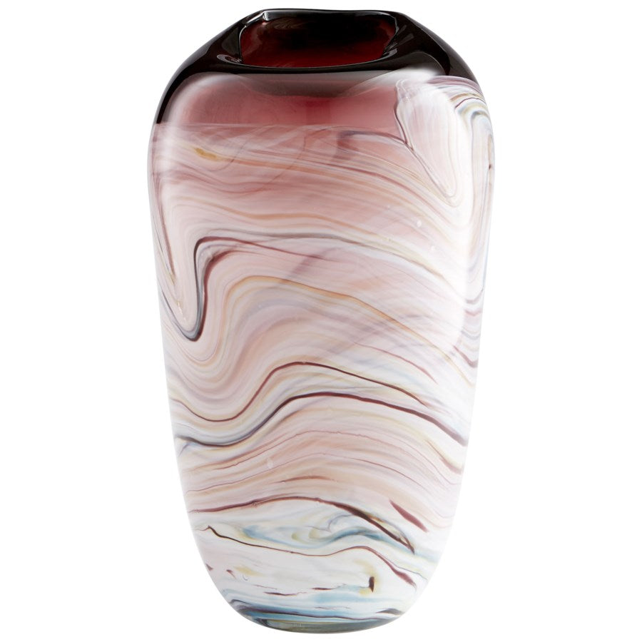 Purple and white swirl design Vase - The Nifty Decor