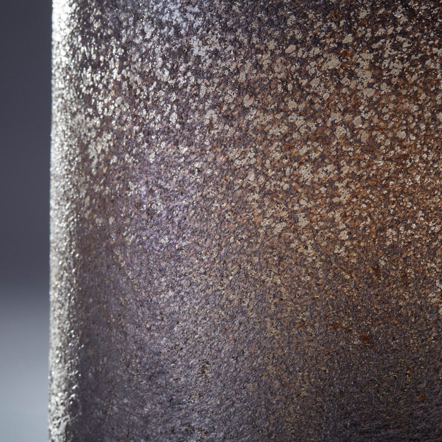 Textured cylindrical Glass Vase - The Nifty Decor