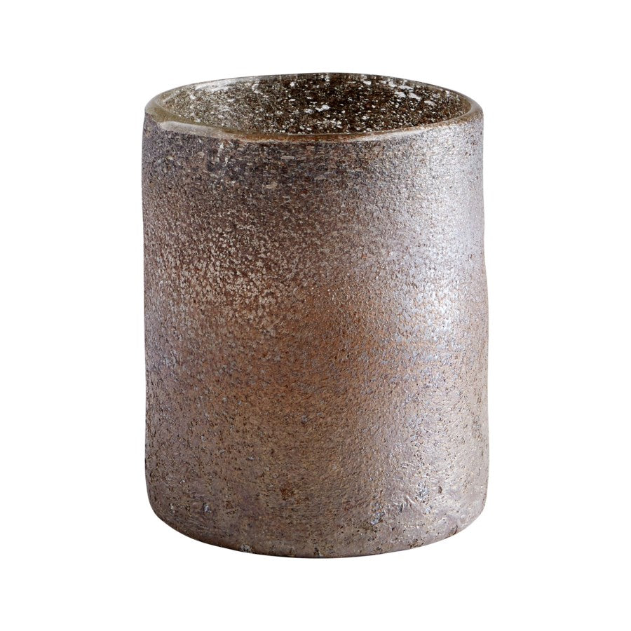 Textured cylindrical Glass Vase - The Nifty Decor