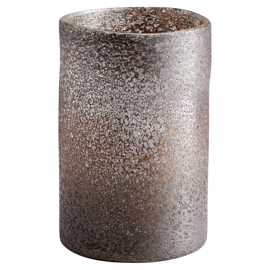 Textured cylindrical Glass Vase - The Nifty Decor